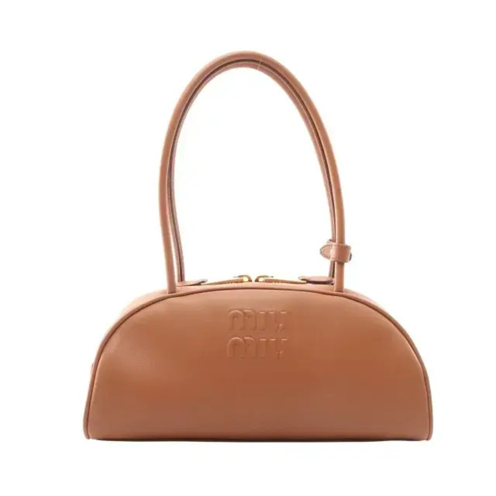 Miu Miu Bauletto Top Handle Bag Leather Brown